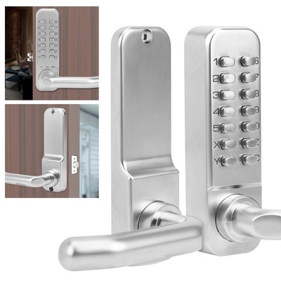 Smart Mechanical Door Lock Digital Password Entry Non Power Anti Theft Safety FY