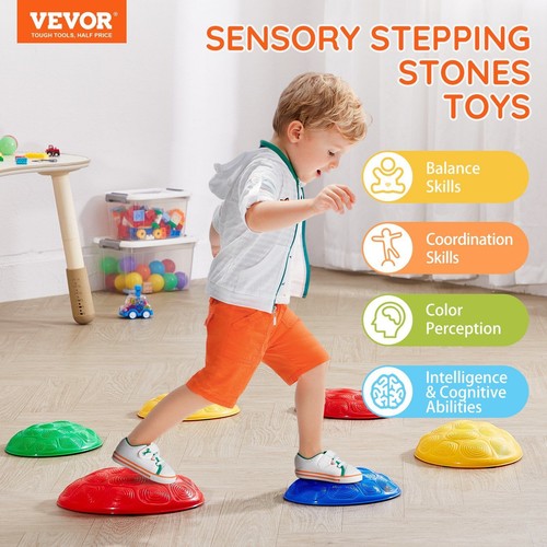 Stepping Stones 6PC Kids Sensory Balance Path Indoor Outdoor Play - Picture 2 of 7