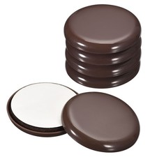 Furniture Sliders, 12Pcs 2" - Plastic Self-adhesive Round Sliding Pads Brown 