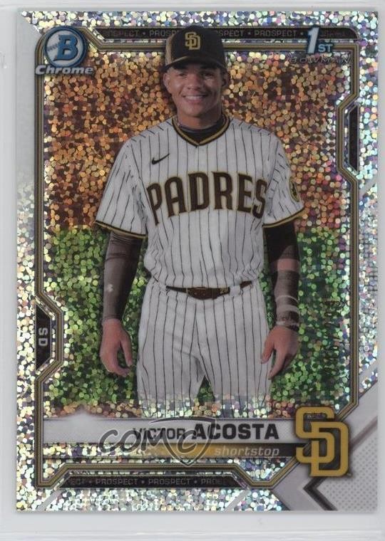 2021 Bowman Chrome Prospects Speckle Refractor /299 Victor Acosta #BCP-151 06z2