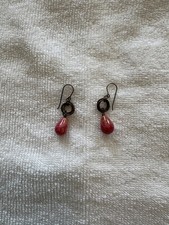 Handmade Pink Stone Drop Earrings   Artisan C...