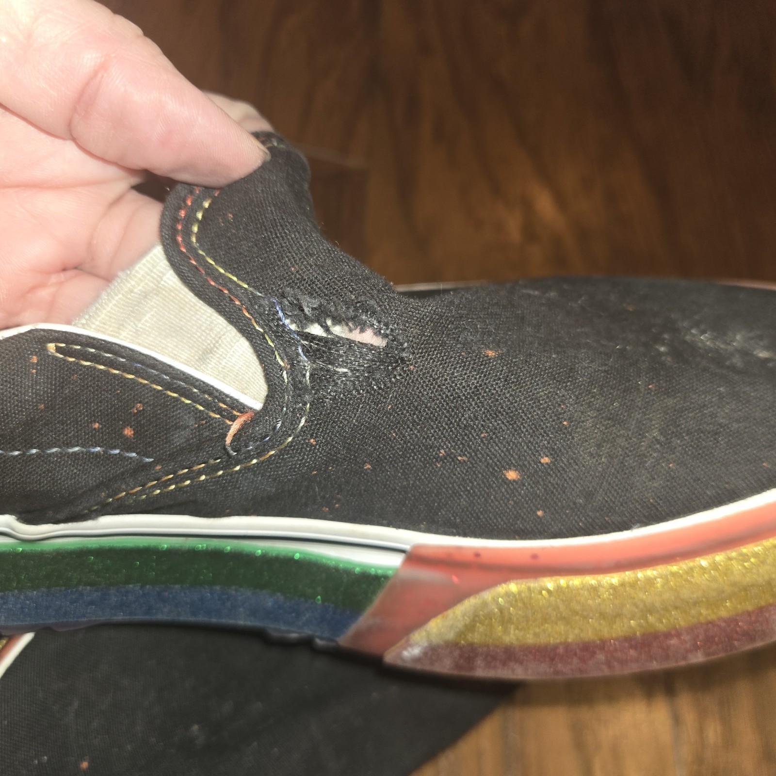 Vans Stacked Platform 🌈 Glitter Rainbow Womens 1… - image 6