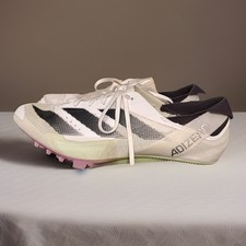 adidas Adizero Finesse Track Spikes White Black Green Spark Men  s 7.5 Women  s 9