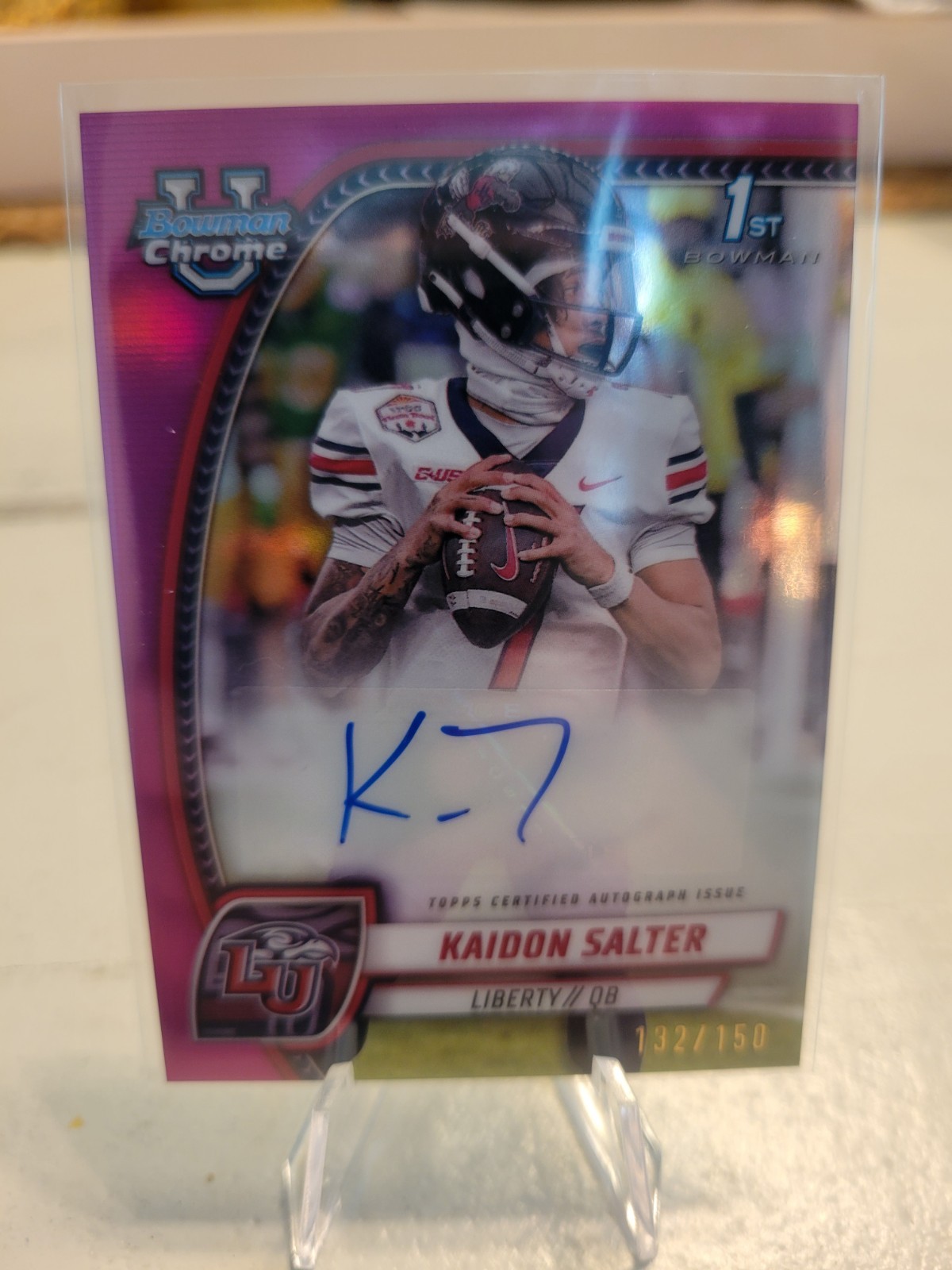 2024 Bowman Chrome University Kaidon Salter Auto Fuchsia Refractor /150 Colorado