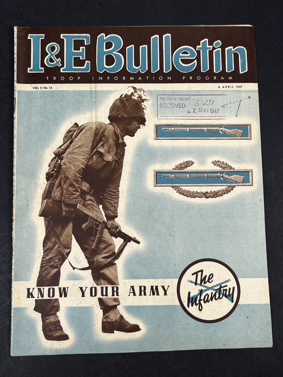 Post WW2 1947 US Army Infantry Troop Magazine German Occupation Army Day Week