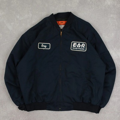 Vintage E-A-R Workwear Harrington Jacke XL Herren Navy Blue Company