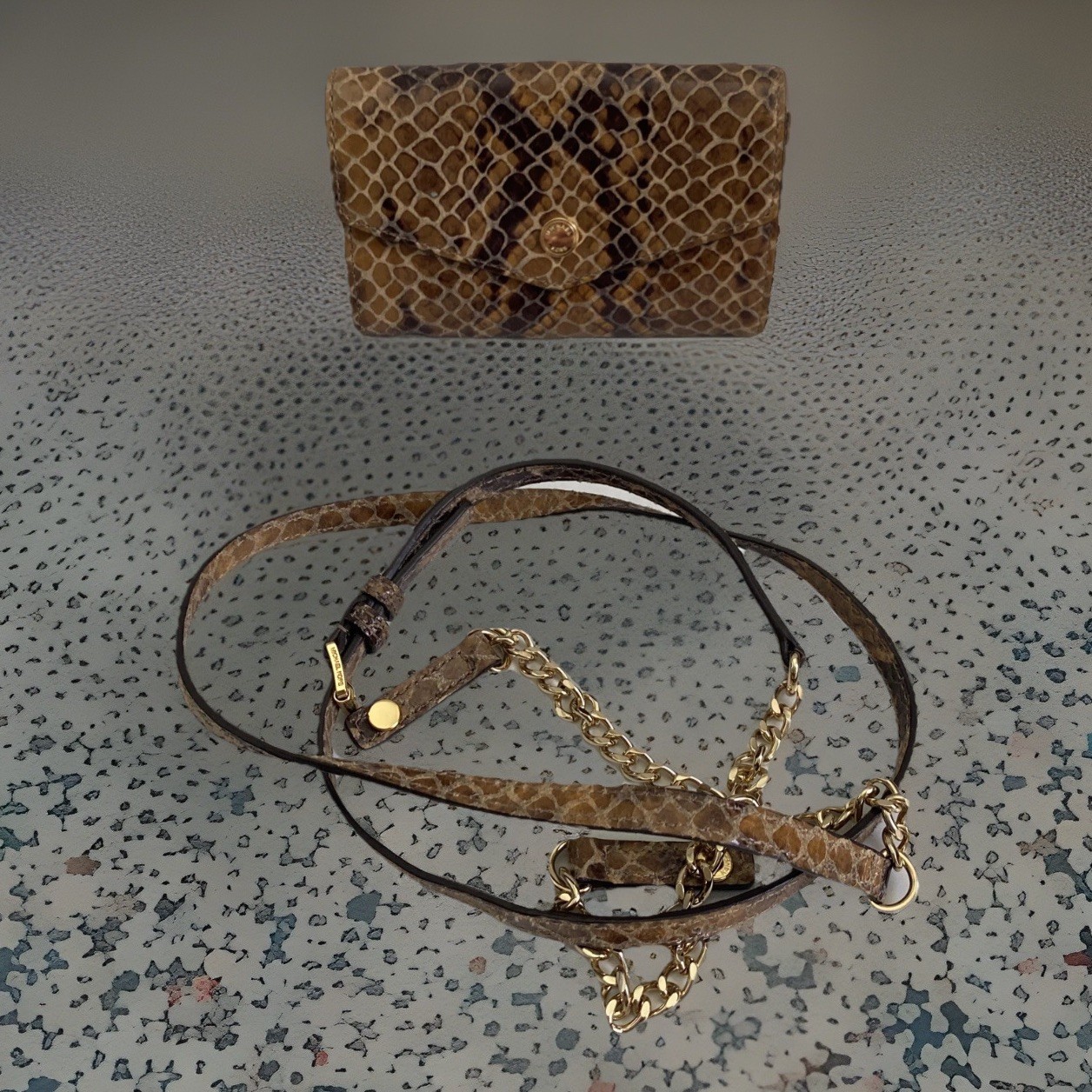 MICHAEL KORS Python Embossed Leather Crossbody Cl… - image 2