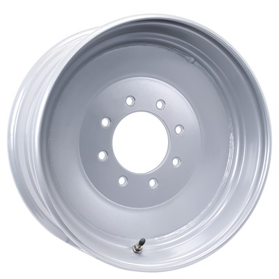 eCustomrim Trailer Wheel 17.5X6.75 Hub Centric 8 Lug 8-6.5 Silver Solid Rim