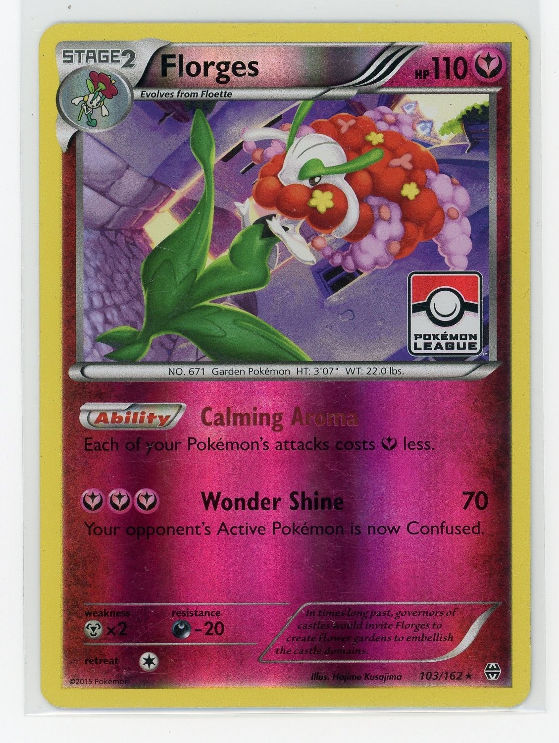 Pokemon TCG - Florges 103/162 - Pokemon League Promos - Stamped Reverse Holo