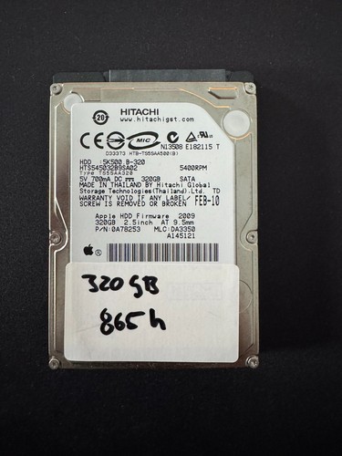 Apple HITACHI TRAVELSTAR 5K500.B 320GB 5400U/min 8MB SATA II HTS5405032B9SA02