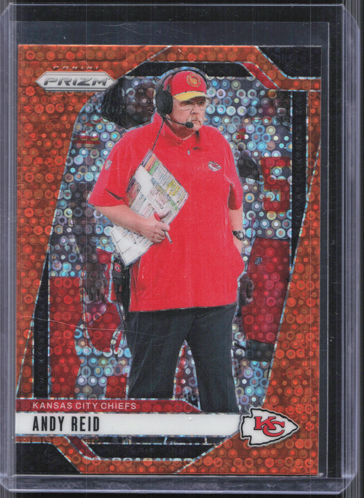 2024 Panini Prizm #145 Andy Reid Orange Disco Kansas City Chiefs