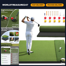 Dual/Tri Turf Golf Mat 5x4/6x4ft - Thick 40-50mm for Indoor/Outdoor Practice