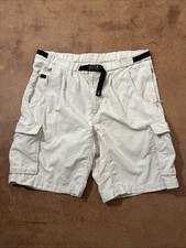 VTG Columbia GRT Men s Utility Cargo Shorts Lt Tan Sz 34-10 Inseam Belt Adjust