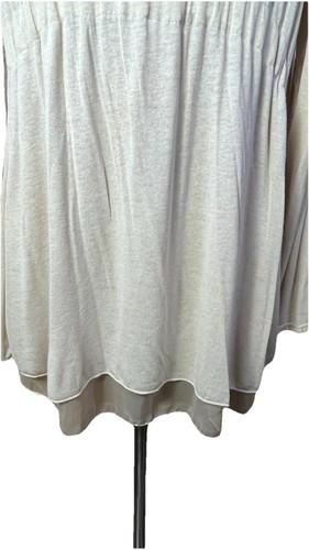 Serbatoio e spolverino Tempo Paris (TG. L) misto seta beige Made in Italy - 2 pezzi - Foto 10 di 13