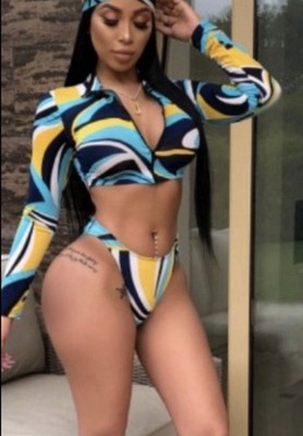 Womens 2 Piece Swimsuit, XL, MultiColor 