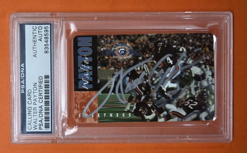 🔥  Calling Card Walter Payton Autograph Auto PSA DNA Authentic Auto 🔥 