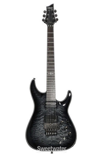 Schecter Hellraiser Hybrid C-1 FR S Electric Guitar in Trans Black Burst Finish