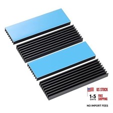 4Pcs Black Aluminum Heat Sink with Thermal Conductive Adhesive 70 22 6mm  4pcs  