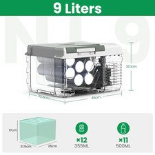 NL9 9L Portable Refrigerator 12V/24V Car Fridge AC Electric Cooler for Camping