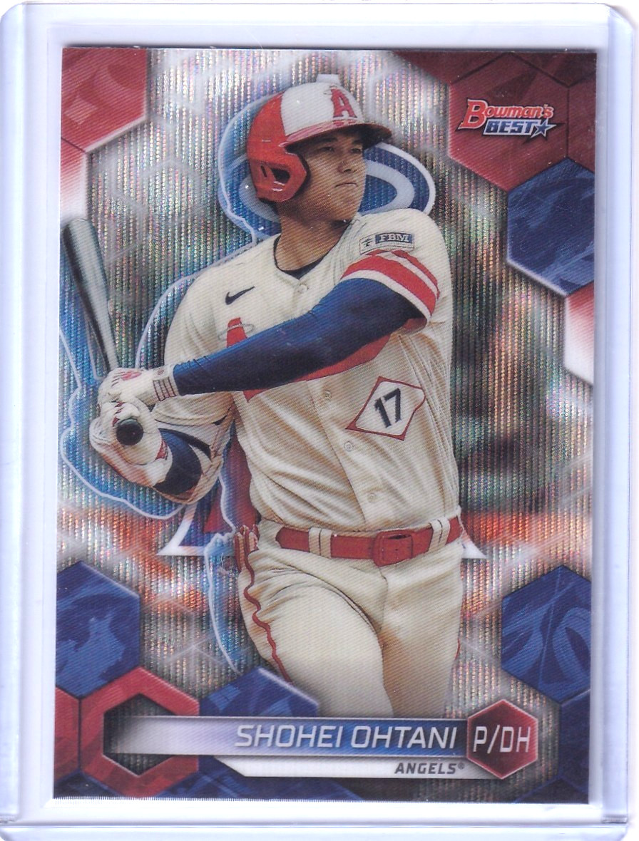 SHOHEI OHTANI 2023 Bowman’s Best WAVE REFRACTOR Parallel #62 Los Angeles Dodgers