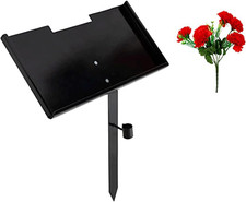 Grave Marker Stand, Metal Memorial Stone Stand for 6 X 12 in Stone Stand, Memori