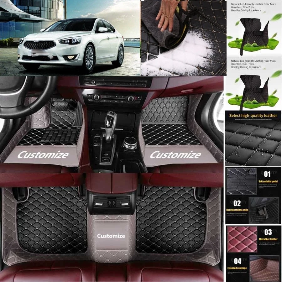 For Kia Cadenza Car Floor Mats Luxury Waterproof Liners Carpets Cargo Custom Foto 4 de 4