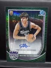 2025-26 Bowman Chrome Maxime Raynaud Kings Green Refractor Autograph 93/99