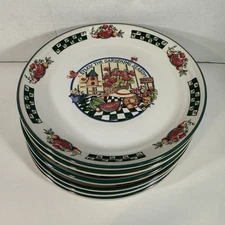 INTERNATIONAL Tableworks, Gardening Season Dessert Plates Set of 6 Plants Birds