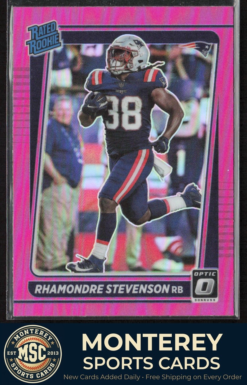 Rhamondre Stevenson 2021 Donruss Optic Pink RC #237 New England Patriots