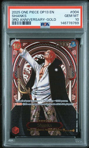 Shanks [Gold] OP09-004 One Piece Carrying on His Will card price