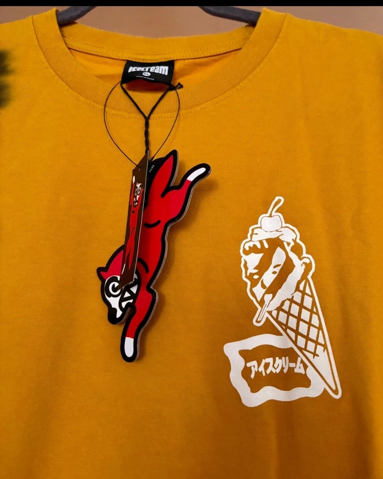 Ice Cream Creamery Crew amarillo dorado manga L tinte BBC para hombre talla XL NUEVO CON ETIQUETAS Foto 2 de 4