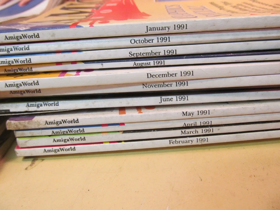 LOT OF 57 COMMODORE AMIGA WORLD MAGAZINES DEC 1987 THRU DEC 1991 COMPLETE SETS - Image 4 of 4