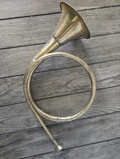 Vintage Gold French Fox Hunting Horn Bugle Wall Hanging Christmas Musical Decor