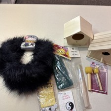 Lot of Mixed Craft Supplies New Used Assorted Miscellaneous Crafting Items