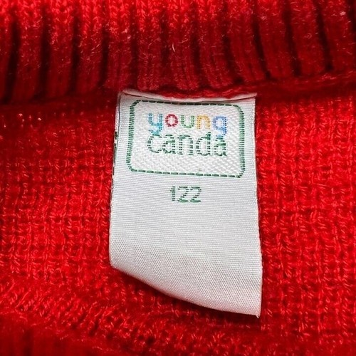 Young Canada Vintage Kids Sweater Teddy Bear Embroidered Multicolor Knit Holiday - Picture 3 of 6