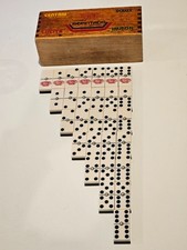 Super Rare Dupont Domino Set Game Wood Box Lucite Centaridulux Imron Advertise