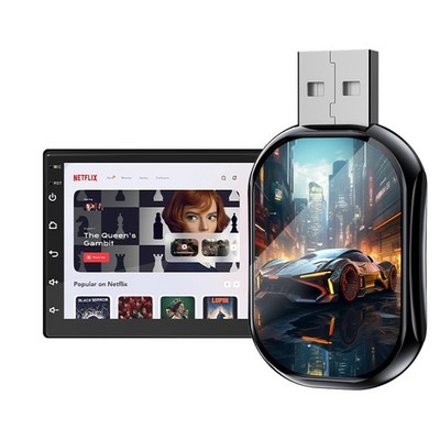 3 in 1 Wireless Mirror Link Adapter Wired to CarPlay for Android Auto Adapter