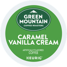 Green Mountain Coffee, Caramel Vanilla Cream, K-Cup Pods, Light Roast, 144 Count