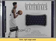 2017-18 Panini National Treasures Rookie Materials 61/99 Justin Patton READ 5x8