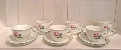 Augarten Wien Kaffeetassen, Wiener Rose 12 teilig