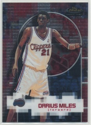 Darius Miles 2000-01 Topps Finest RC /1599 Rookie #128 Los Angeles Clippers