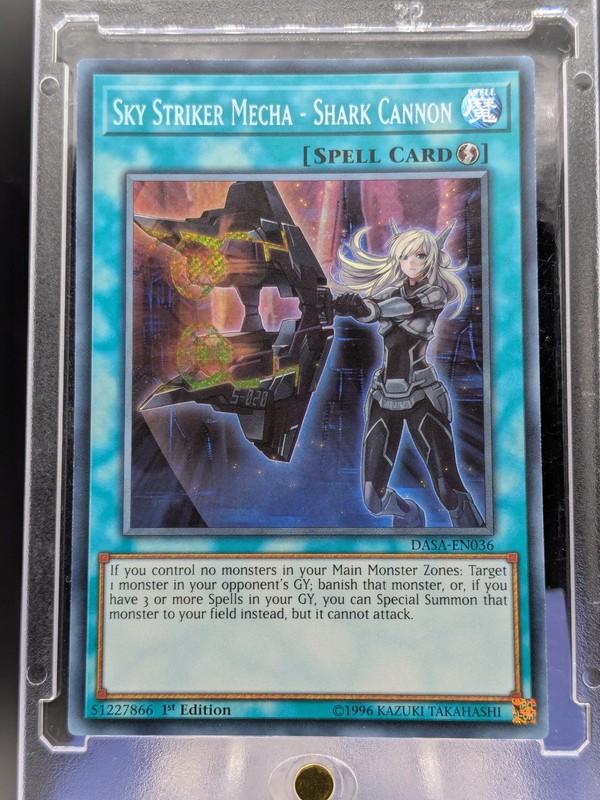 Sky Striker Mecha - Shark Cannon Secret Rare DASA-EN036 LP/NM Yugioh Card