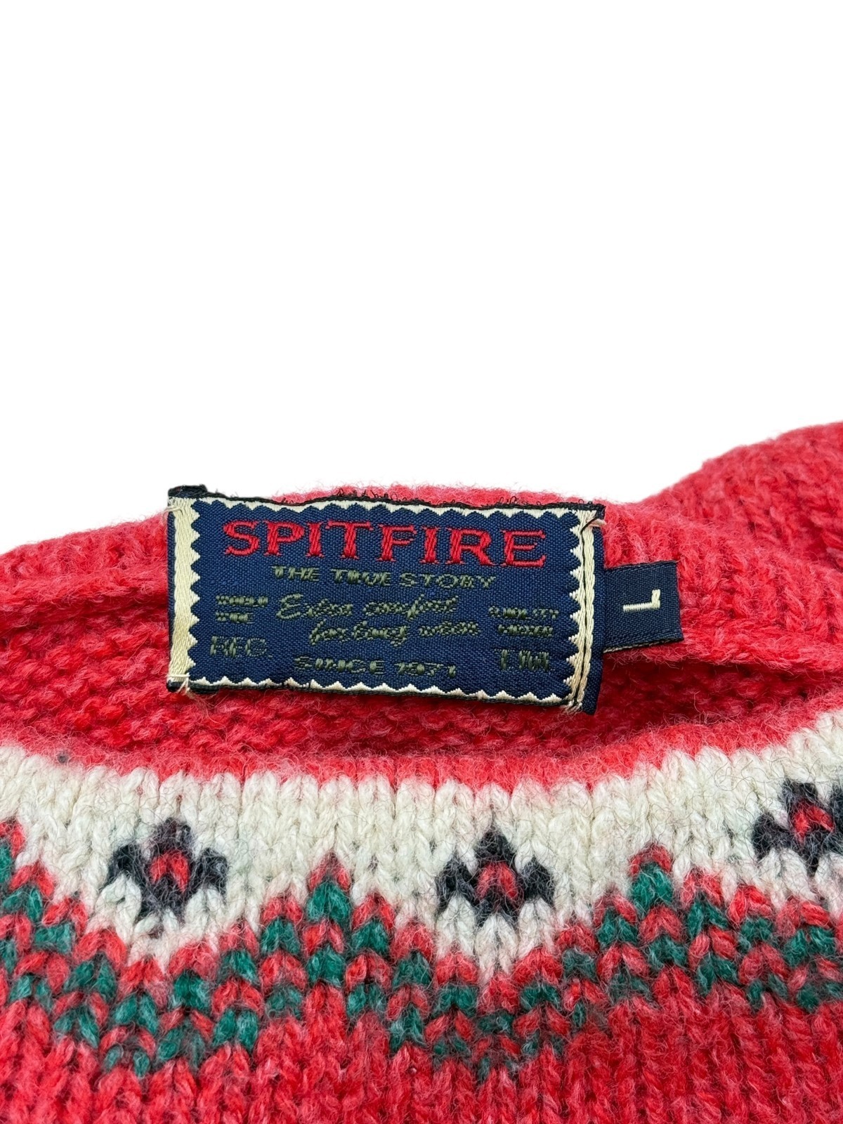 Vintage NORDIC NORWAY Spitfire Women's 60percent Wool Sweater Size L image 4