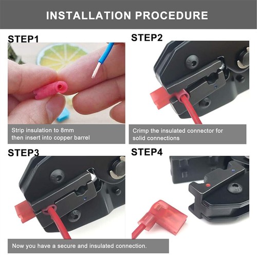100x Nylon Female Flag Terminal Right Angle Electrical Wire Spade Connectors Red - Picture 12 of 12