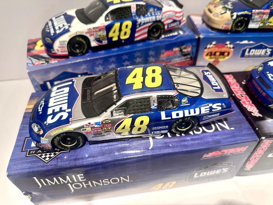 Lot of 4 Action Jimmie Johnson NASCAR Diecast 1/24 Lowe's Stock Cars IN BOX - Image 3 of 4