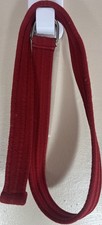 Men's Red Burgundy Canvas Web D-Ring Buckle Belt Adjustable One Size