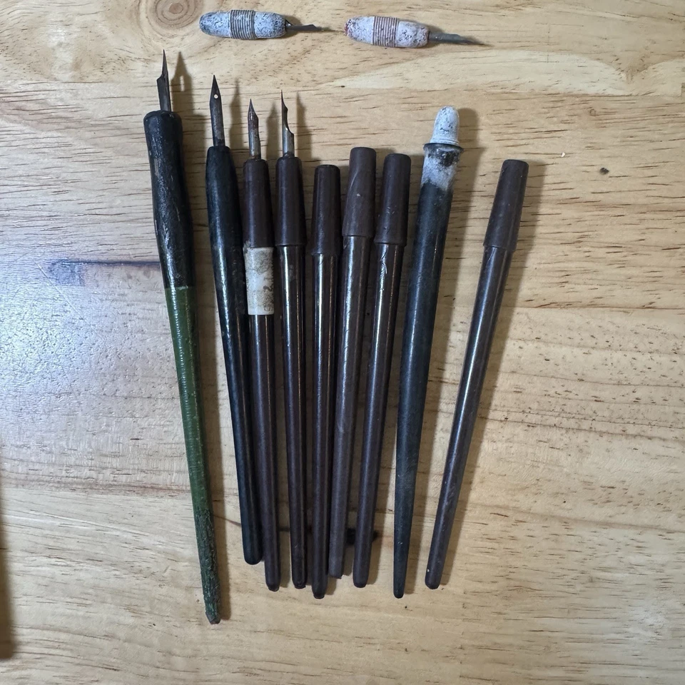 Lote de bolígrafos vintage Crow Quill Dip con conjunto de artista No. Caja 5 - Dibujo caligráfico Foto 2 de 4