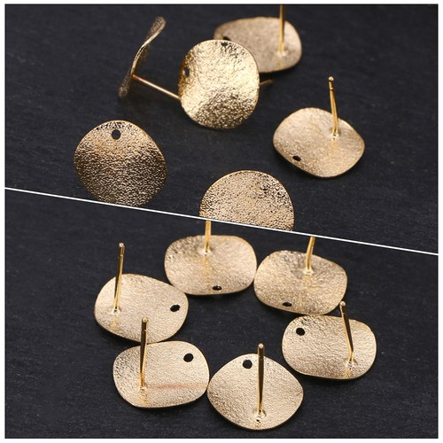30 Pcs Round Ear Needle Jewelry Making Earrings Supplies Findings for Hardware - Picture 3 of 12