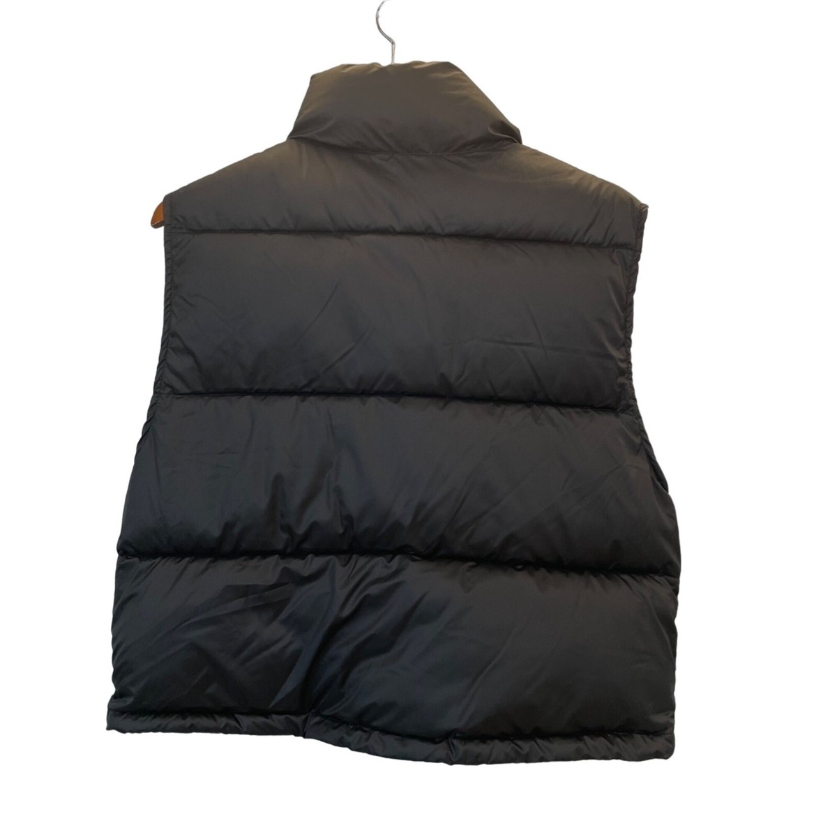 H&M Full Zip Snap Puffer Vest Womens XS Black Polyester Outdoor