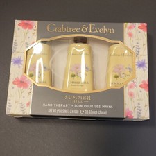 Crabtree Evelyn Summer Hill Hand Therapy Gift Set SEALED Set Of 3 Tubes
